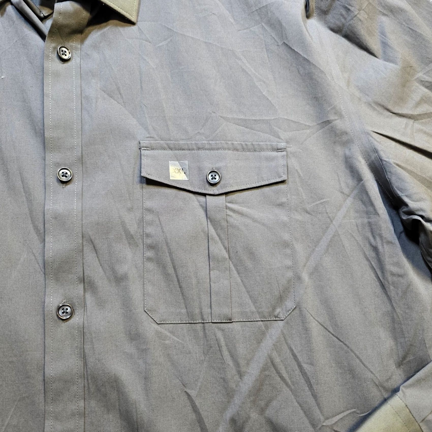 Express Express Shirt Mens 2XL Green Two Tone Button Long Sleeve Pockets Casual Shirt Size US XXL / EU 58 / 5 - 4 Thumbnail
