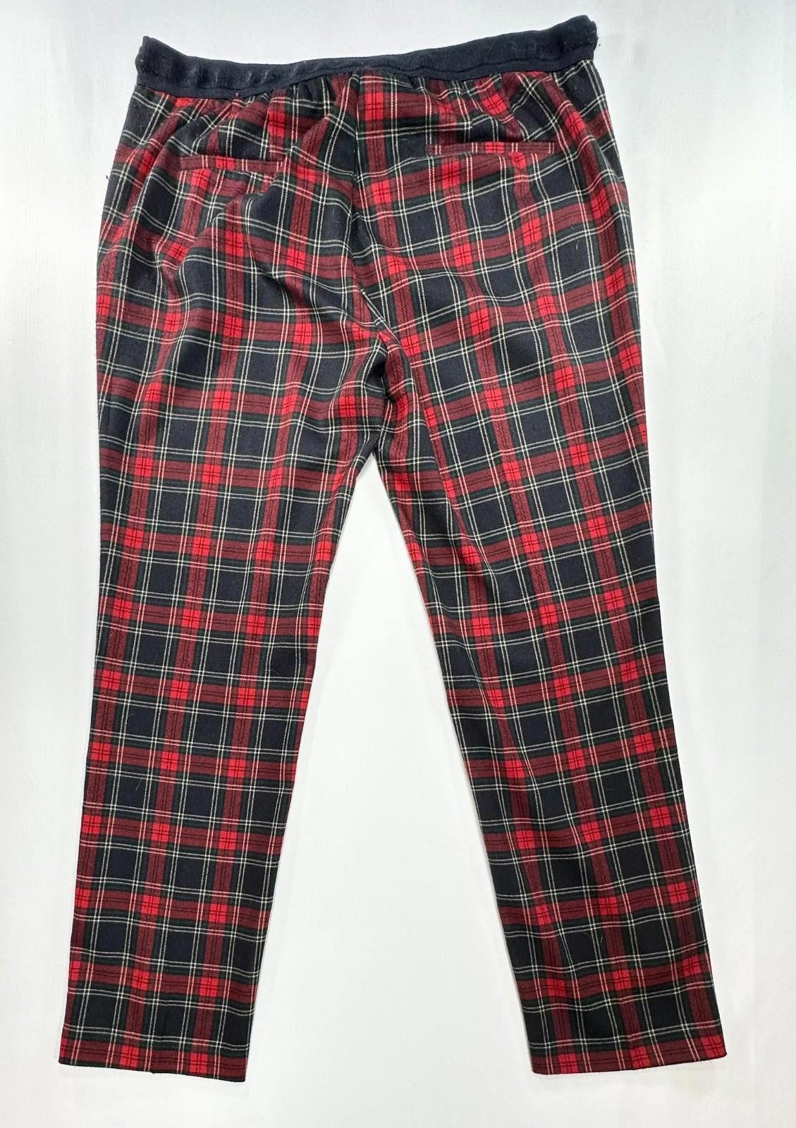 Zara Zara Basic Plaid Straight Leg Track Pants Red Mens L Size US 34 / EU 50 - 2 Thumbnail