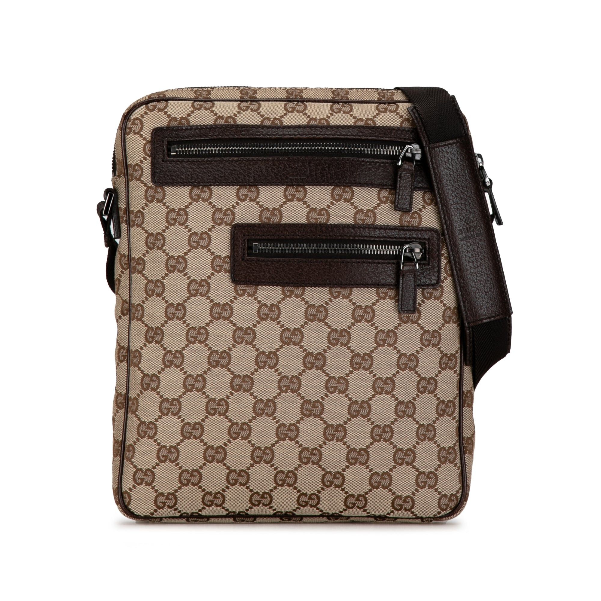 Gucci Gucci GG Canvas Crossbody Brown Size ONE SIZE - 1 Thumbnail