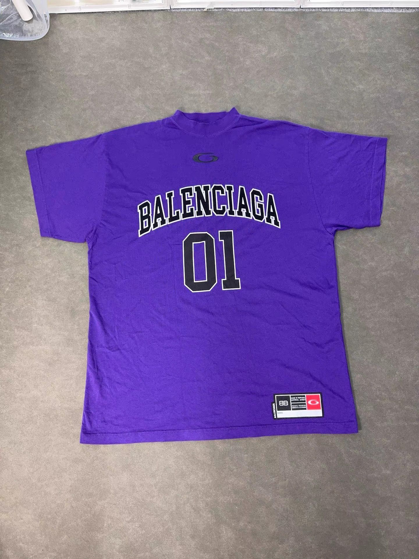Balenciaga Purple Number 01 Short Sleeve Shirt Size US M / EU 48-50 / 2 - 1 Thumbnail