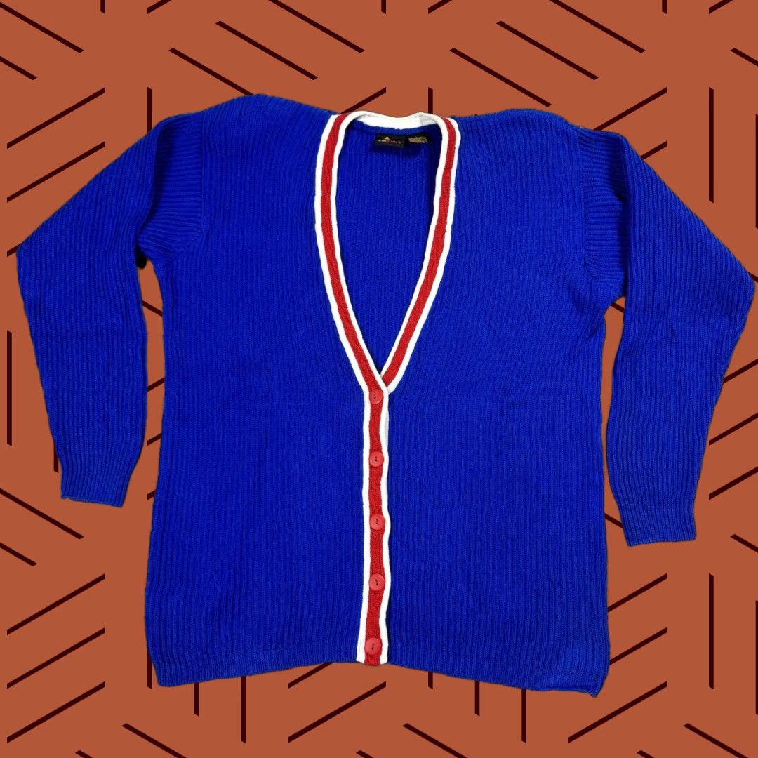 Vintage VINTAGE LizSport Cardigan Adult L Blue Cotton Knit Button Front V-Neck Long Sleeve 90s Womens Size L / US 10 / IT 46 - 1 Thumbnail
