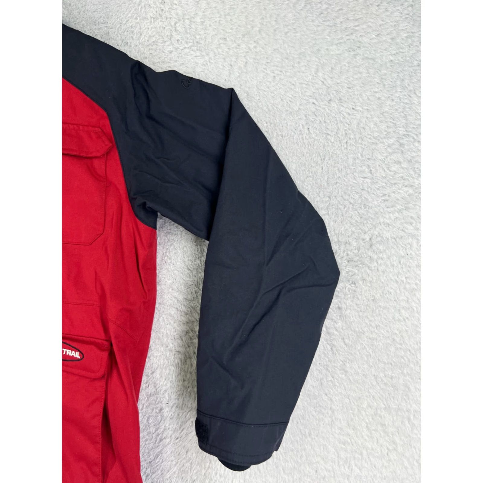 Vintage Cabelas Jacket Women Large Red Black Hooded Windbreaker 100% Nylon Retro Outdoor Size L / US 10 / IT 46 - 3 Thumbnail