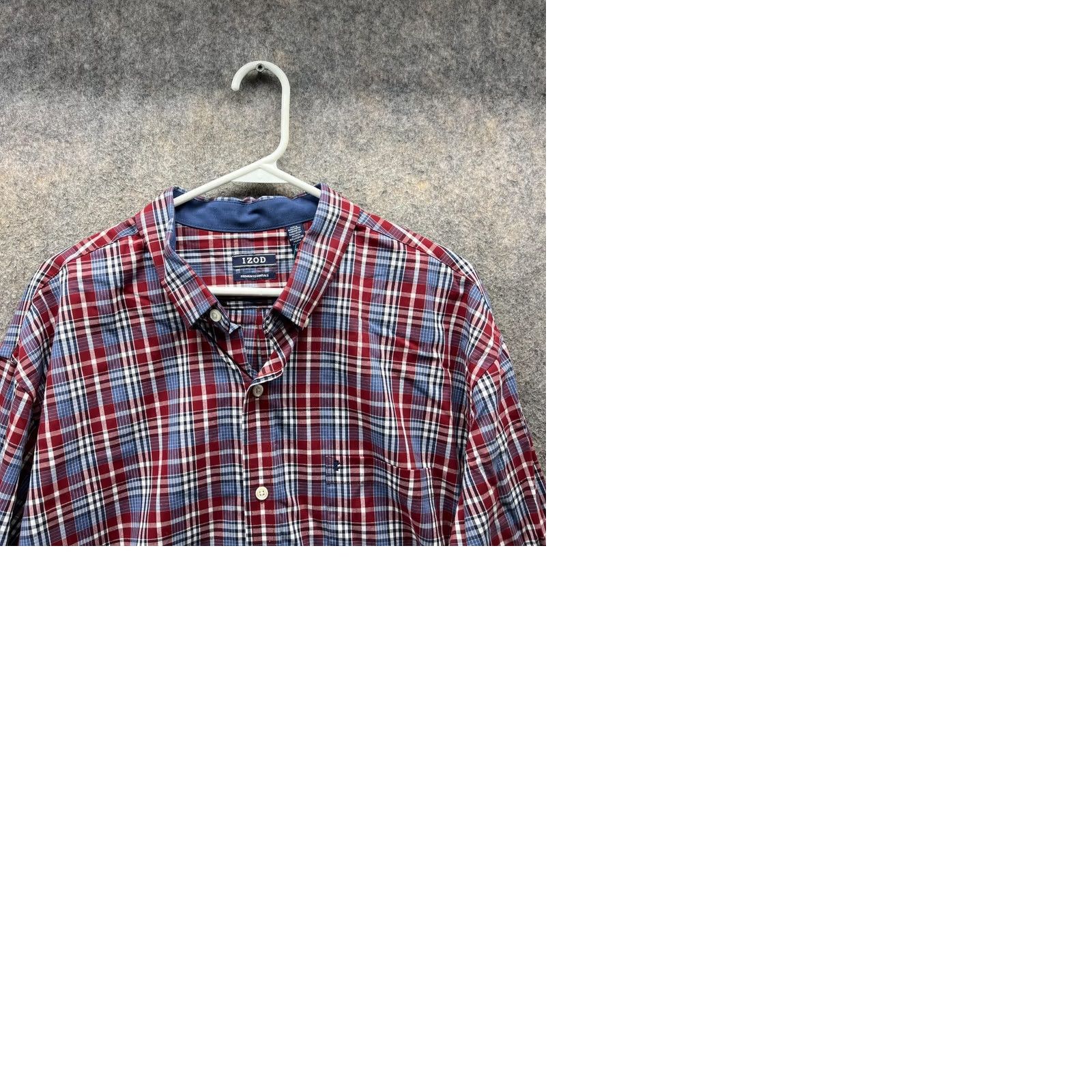 Izod VINTAGE IZOD Shirt Men XL Red Plaid Button-Down Casual Premium Essential Casual Shirt (Izod) Size US XL / EU 56 / 4 - 9 Thumbnail