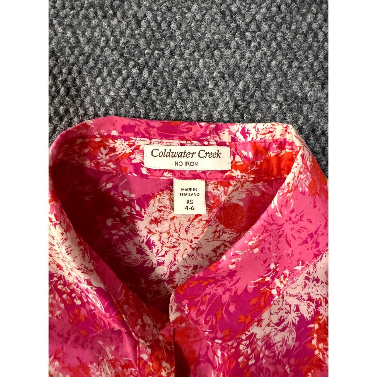 Coldwater Creek Coldwater Creek Button Up Shirt Womens XS Pink Floral Long Sleeve Lightweight Blouse Size XS / US 0-2 / IT 36-38 - 3 Thumbnail