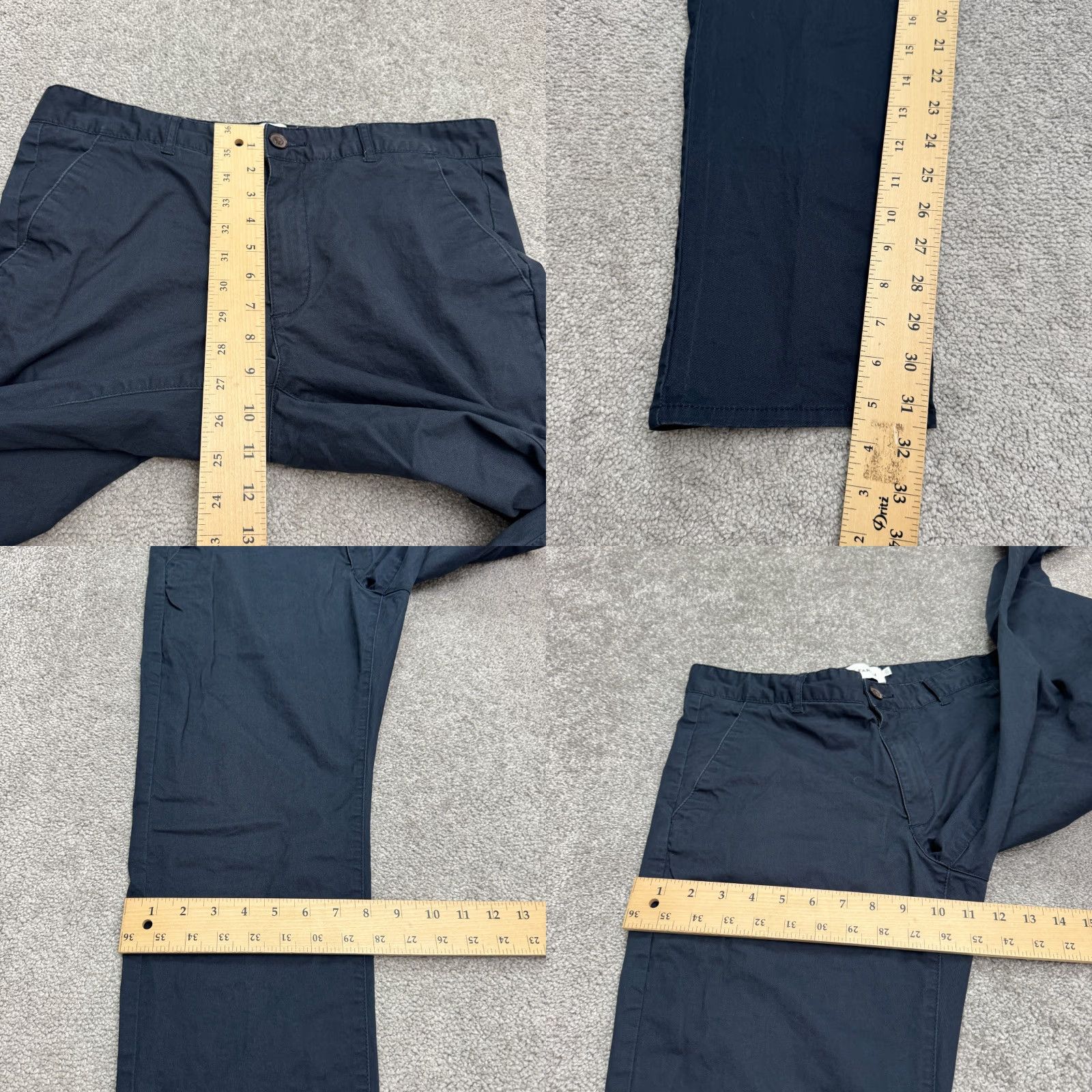 Farah Farah Men's 32x32 Chino Pants Straight Leg Navy Blue Flat Front Cotton Classic Size US 32 / EU 48 - 9 Thumbnail