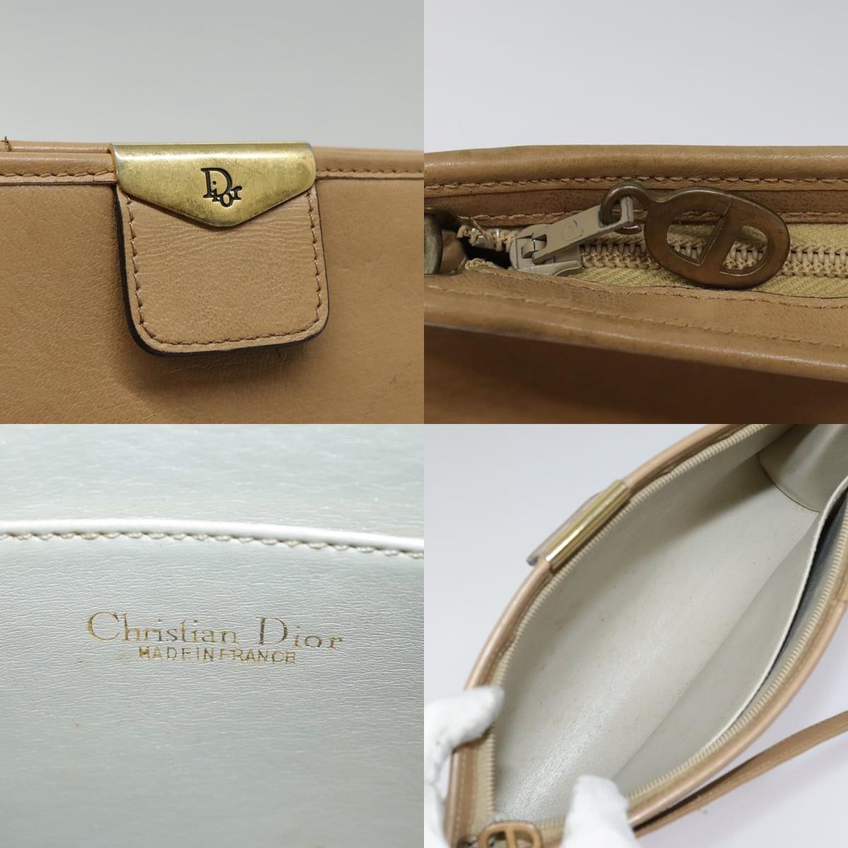 Dior DIOR Shoulder Bag Leather Beige Gold Size ONE SIZE - 12 Thumbnail