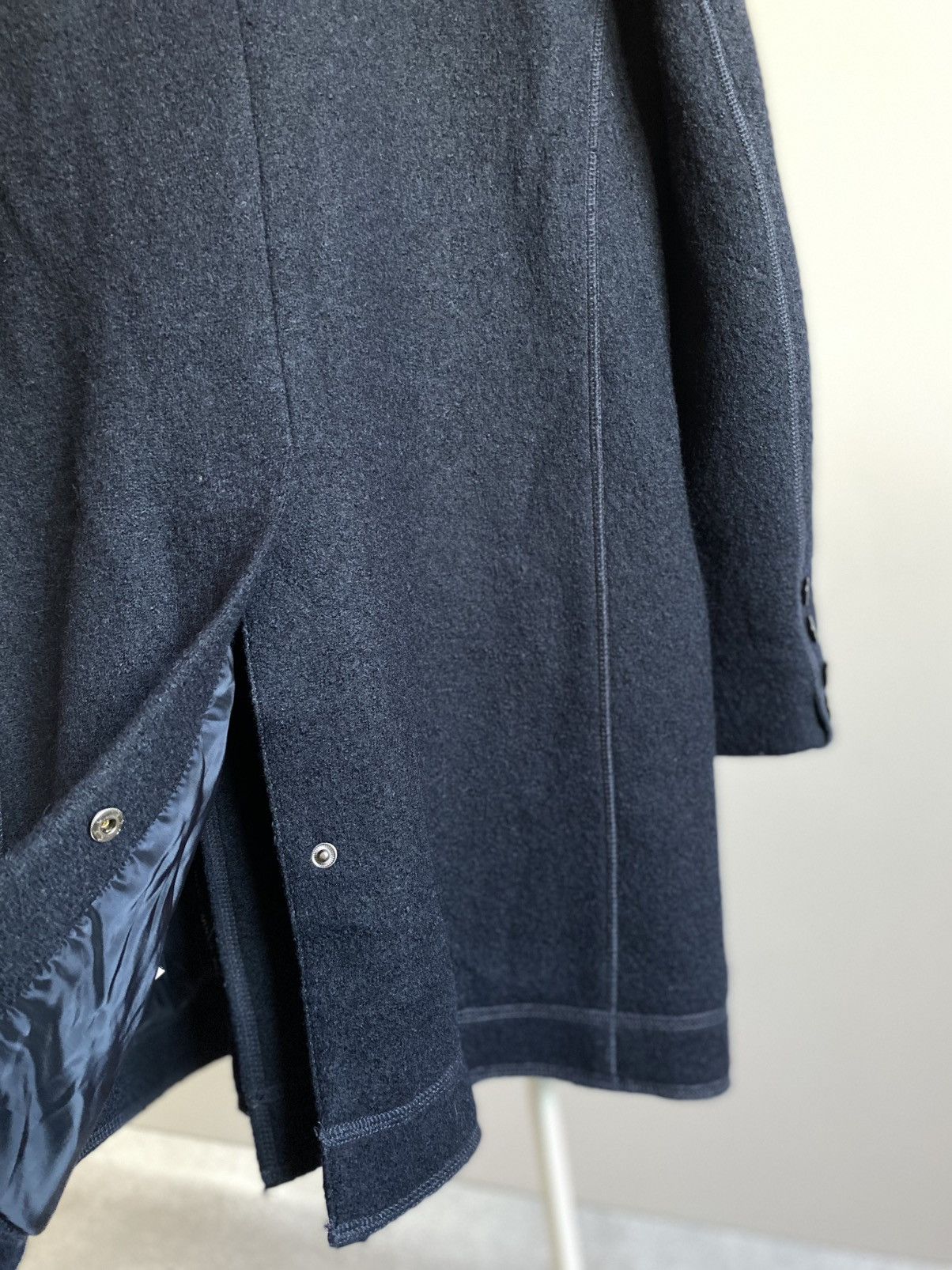 Armani Armani Jeans Wool Coat Navy Long Jacket Size US S / EU 44-46 / 1 - 15 Thumbnail