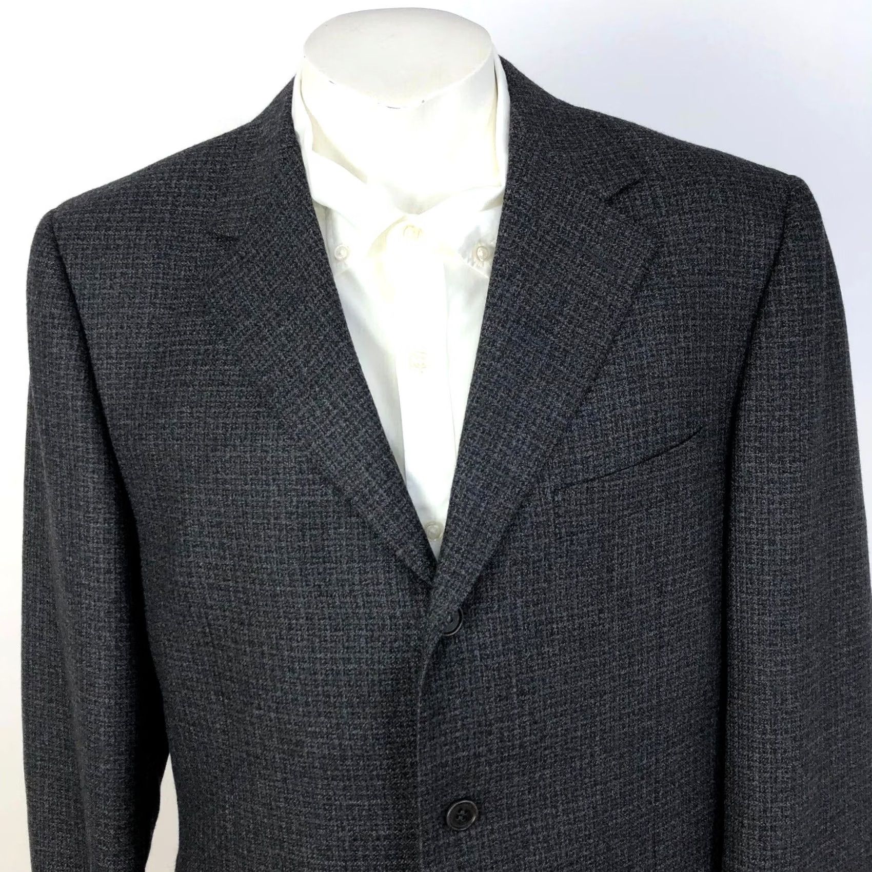 Canali Canali 52 100% Wool Three Button Sport Suit Coat Jacket Gray MINT AL 13320 Size 52R - 2 Thumbnail