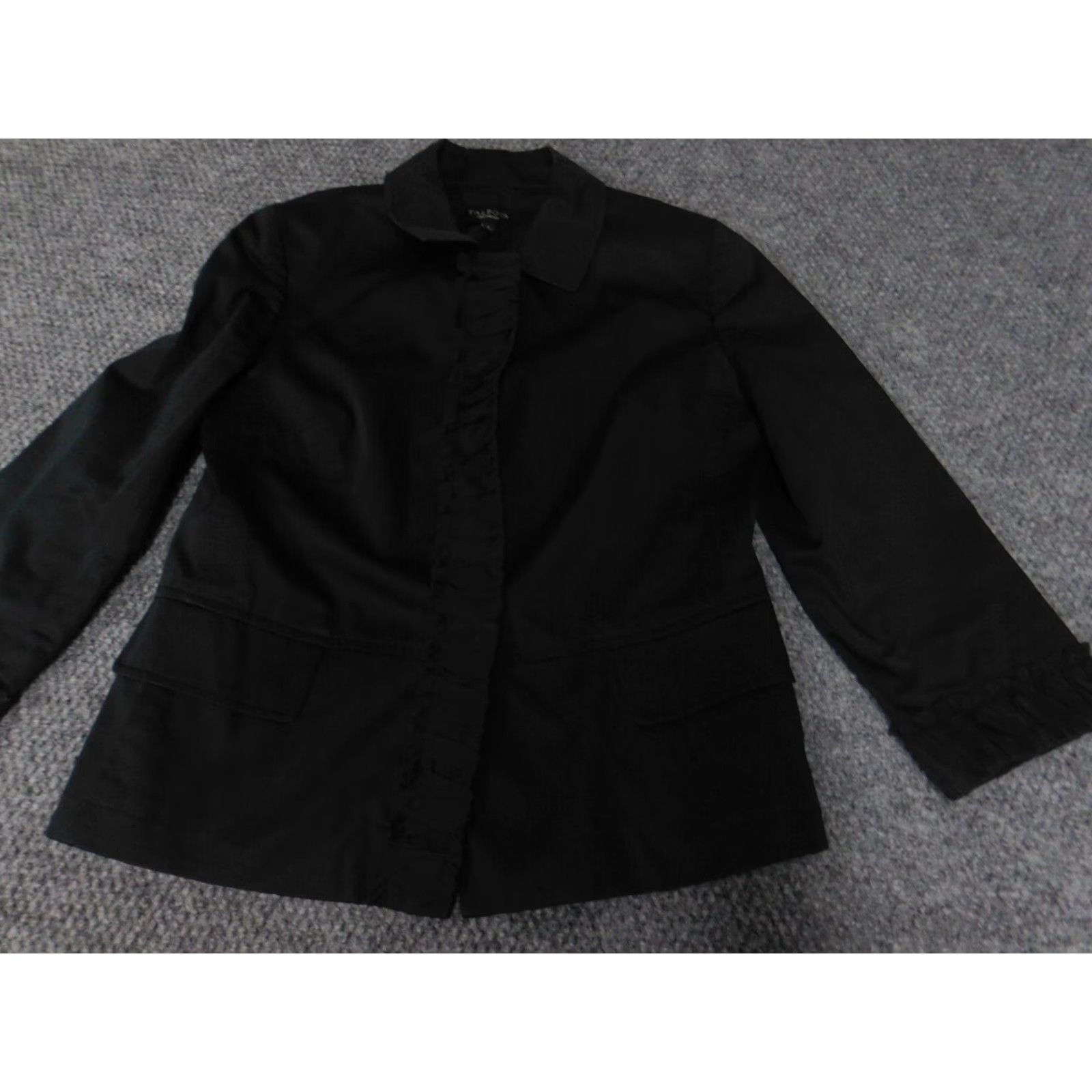 Talbots Talbots Blazer 6 Black Womens Snap Casual Stretch Size M / US 6-8 / IT 42-44 - 2 Thumbnail