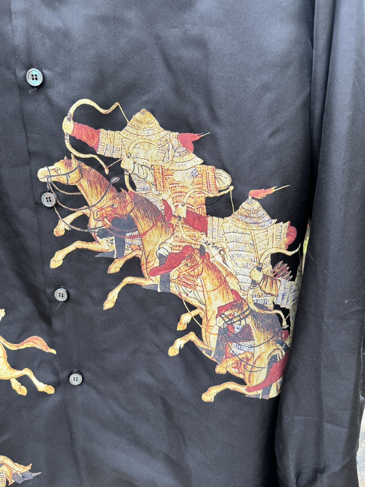Enfants Riches Deprimes Enfants Riches Deprimes Hun Battle Print Silk Shirt Size US L / EU 52-54 / 3 - 7 Thumbnail