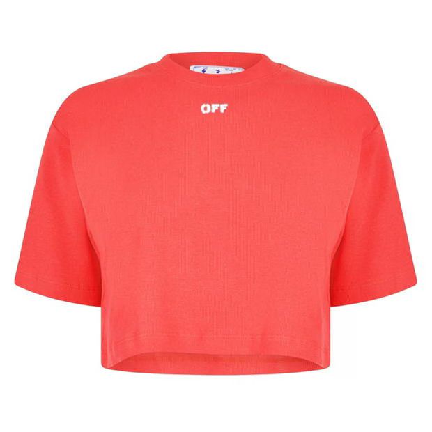 Off-White o1g2r1mq1224 Cropped T Shirt in Red Size M / US 6-8 / IT 42-44 - 1 Thumbnail