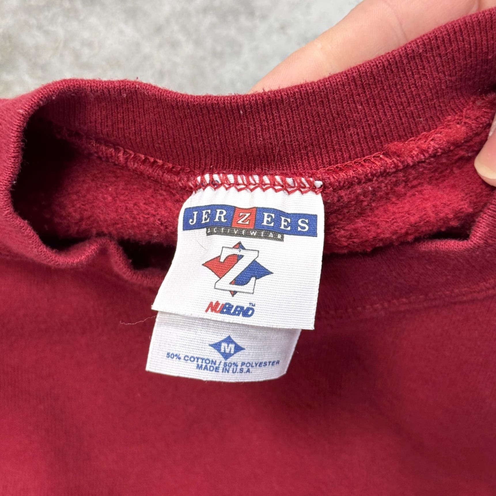 Jerzees VINTAGE Jerzees Sweatshirt Mens M Red Fleece Crewneck Pullover Blank 90s Size US M / EU 48-50 / 2 - 2 Thumbnail
