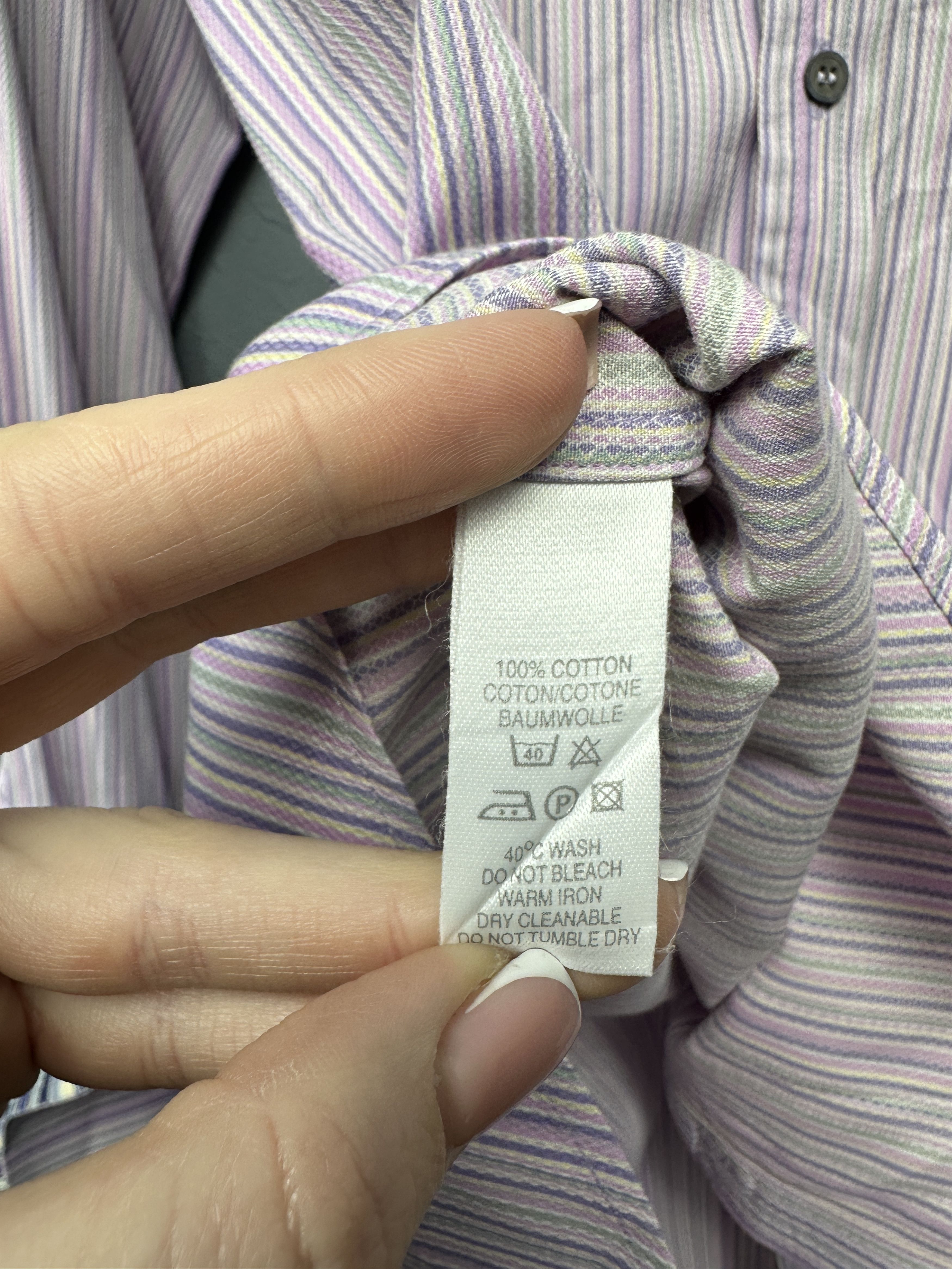 Paul Smith × Vintage Paul Smith Vintage Mens Striped Long Sleeve Shirt Size US L / EU 52-54 / 3 - 4 Thumbnail