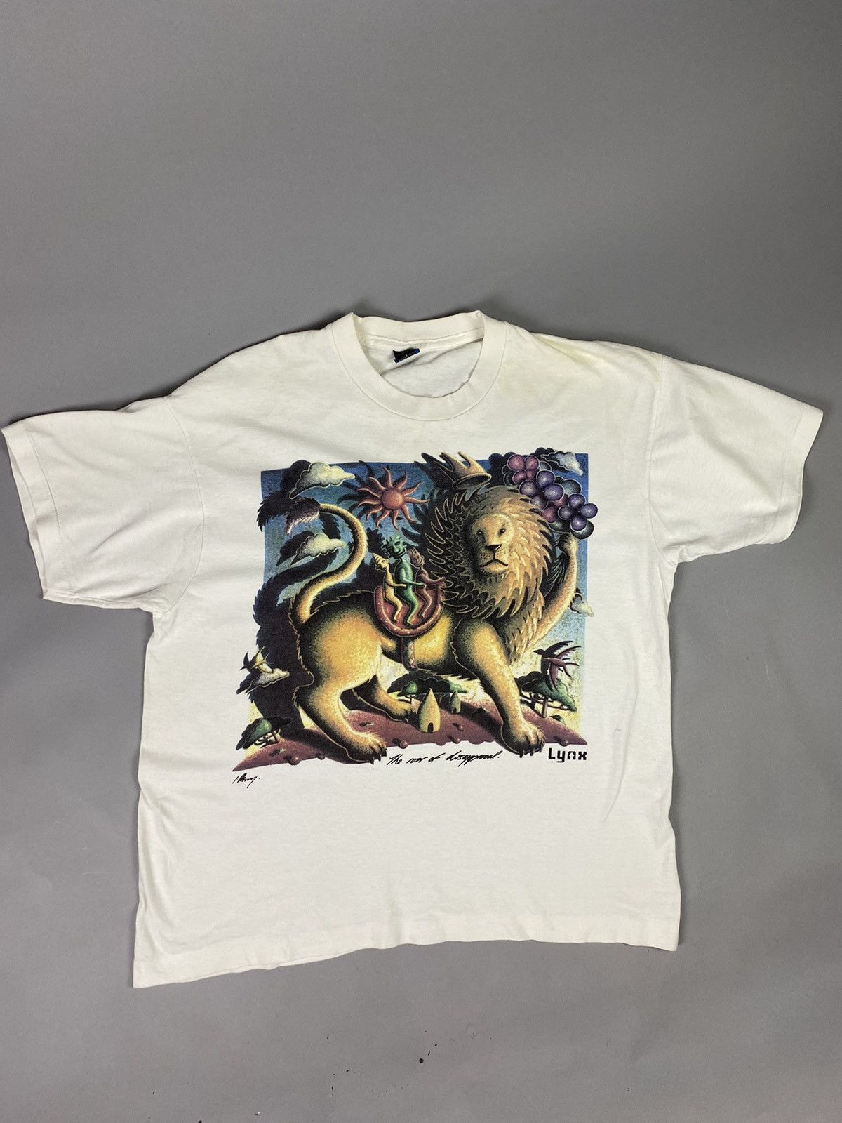 Vintage Rare Lynx “The Roar of Dissprowal” Lion Vintage T-Shirt Size US XXL / EU 58 / 5 - 1 Thumbnail