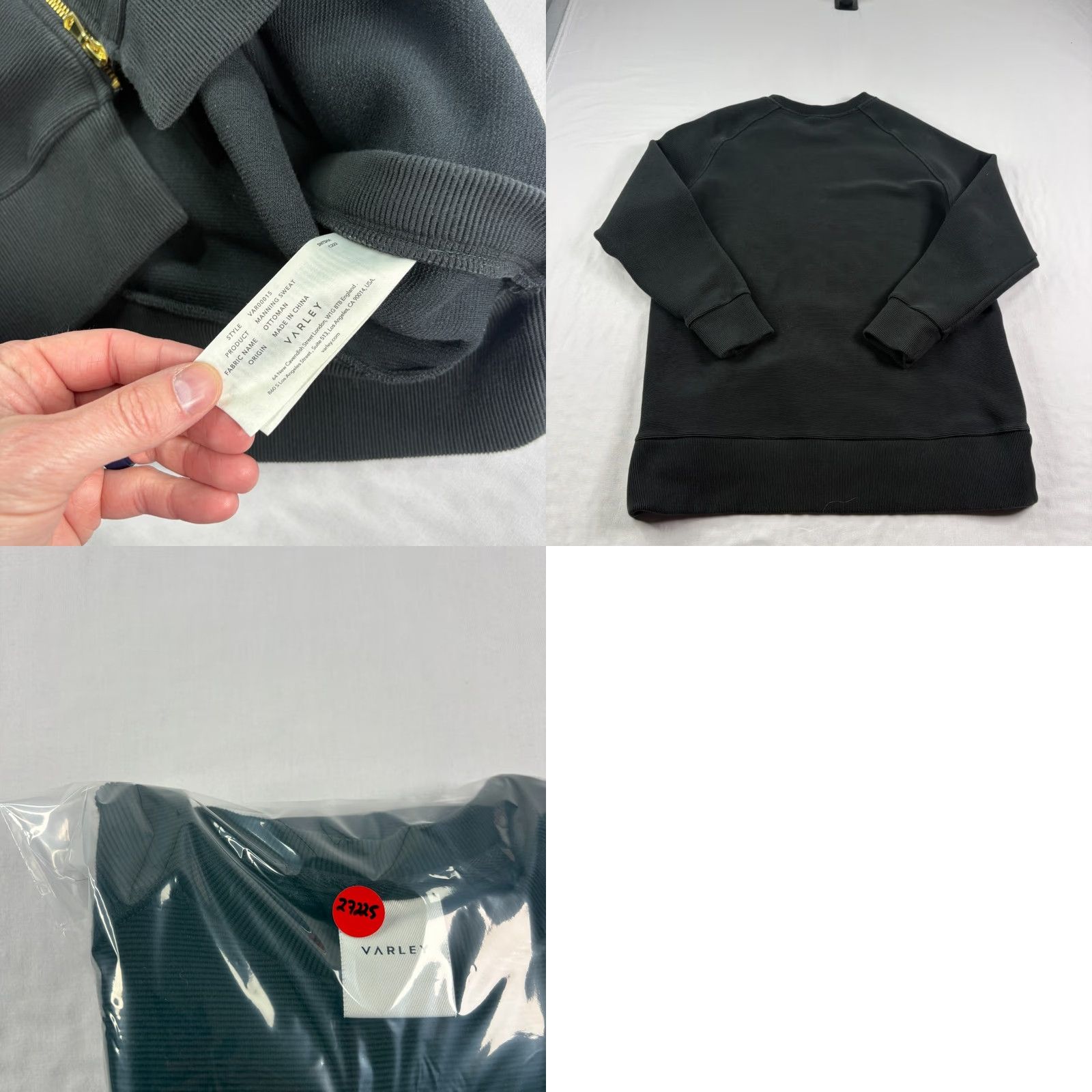 Varley Varley Sweatshirt Womens Medium Black Manning Pullover Crew Neck Sweatshirt Size M / US 6-8 / IT 42-44 - 8 Thumbnail