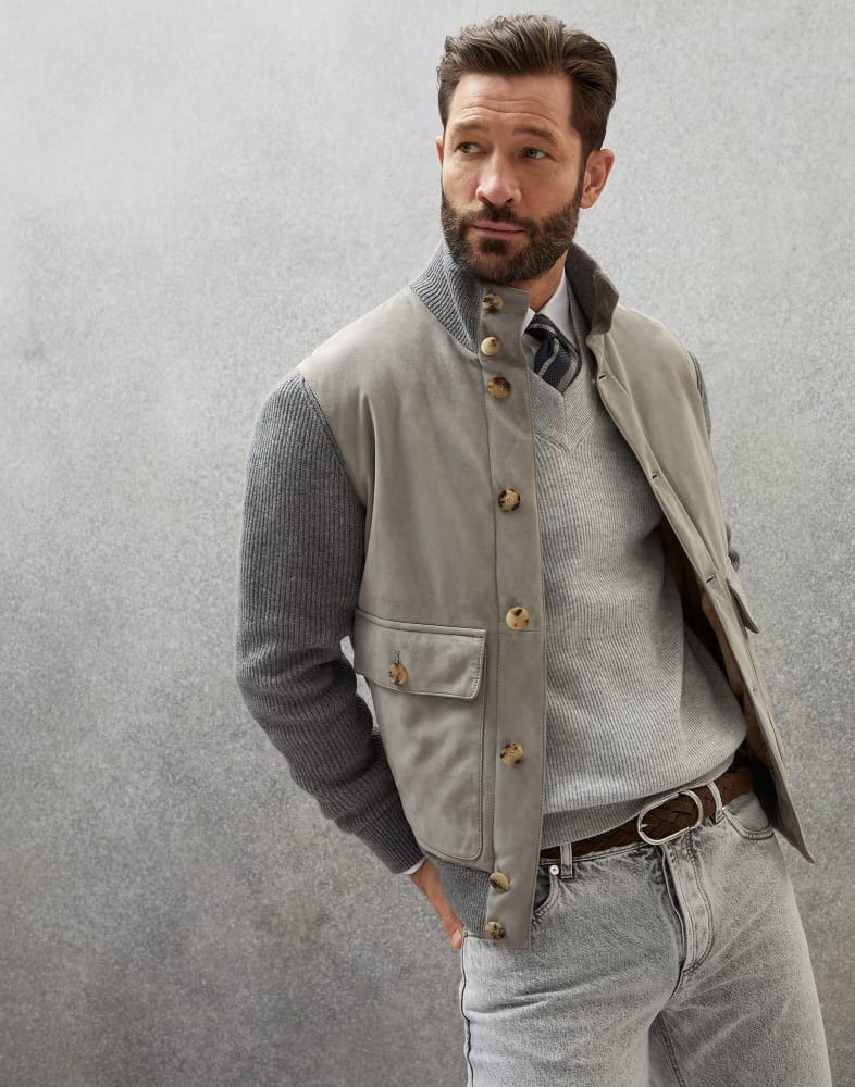 Brunello Cucinelli Jacket in Grey Size US L / EU 52-54 / 3 - 3 Thumbnail