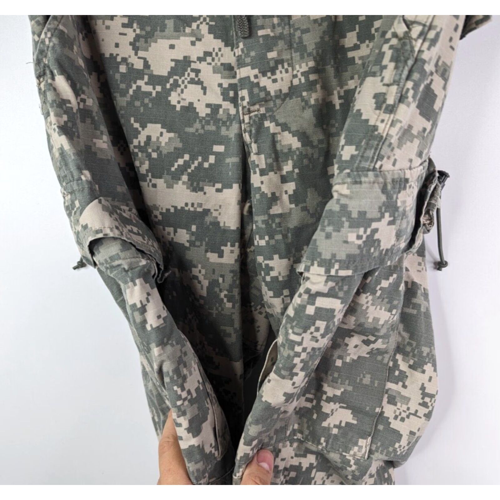 Vintage Army Combat Uniform Trousers Pants S Short Digital Camo Mens Navy Nylon Cotton Inseam 28" US Military SP M100-05-D-0427 Size US 29 - 3 Thumbnail