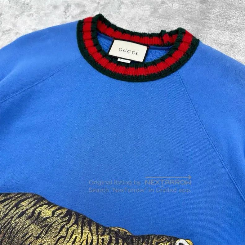 Gucci Gucci Tiger Classic Fleece Striped Sweatshirt Size US S / EU 44-46 / 1 - 1 Thumbnail