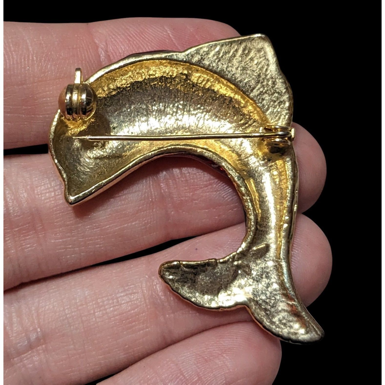 Other Vintage Gold Tone Rainbow Enamel Fish Brooch Size ONE SIZE - 3 Thumbnail