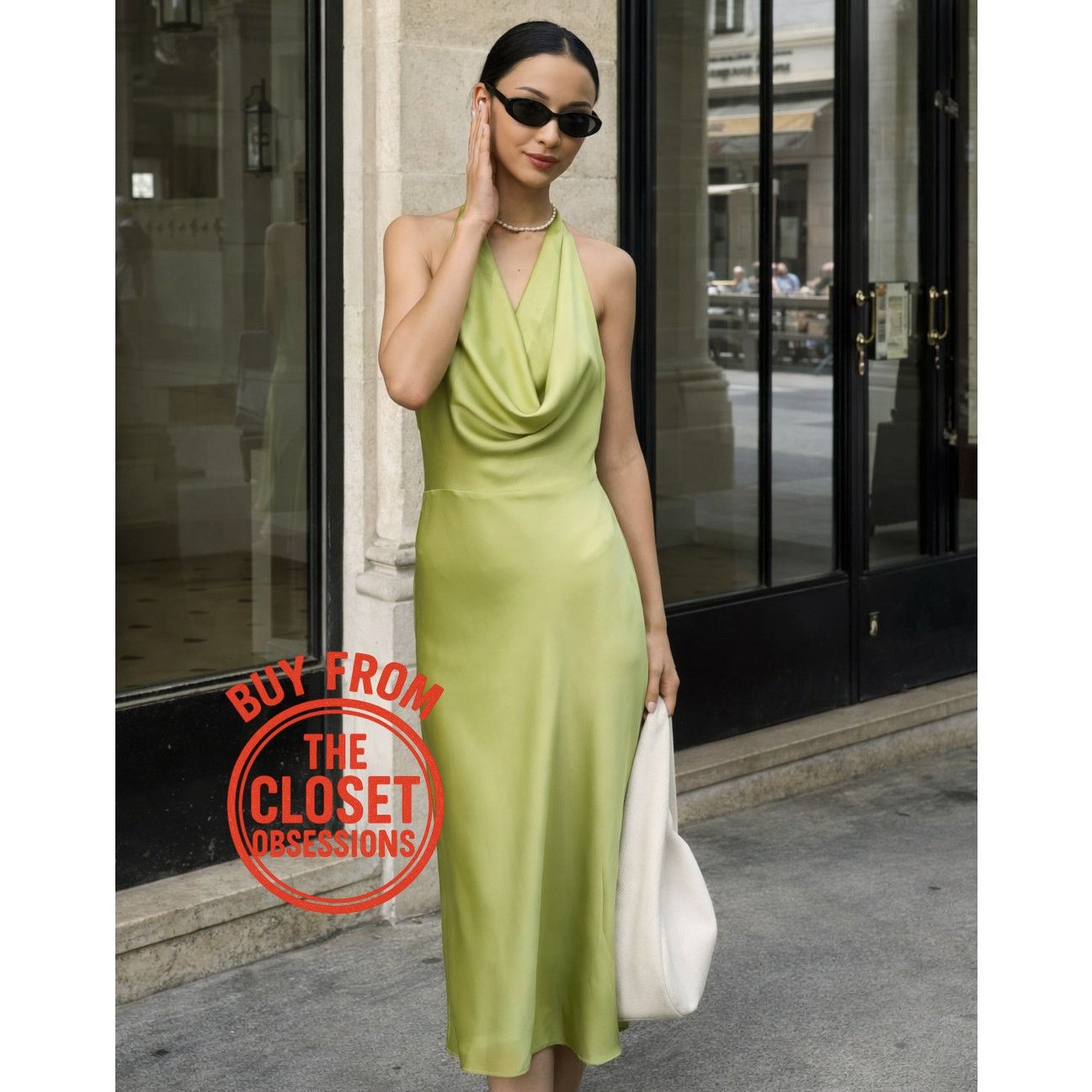 Mango MANGO Open Back Satin Midi Dress NWT Size S / US 4 / IT 40 - 5 Thumbnail