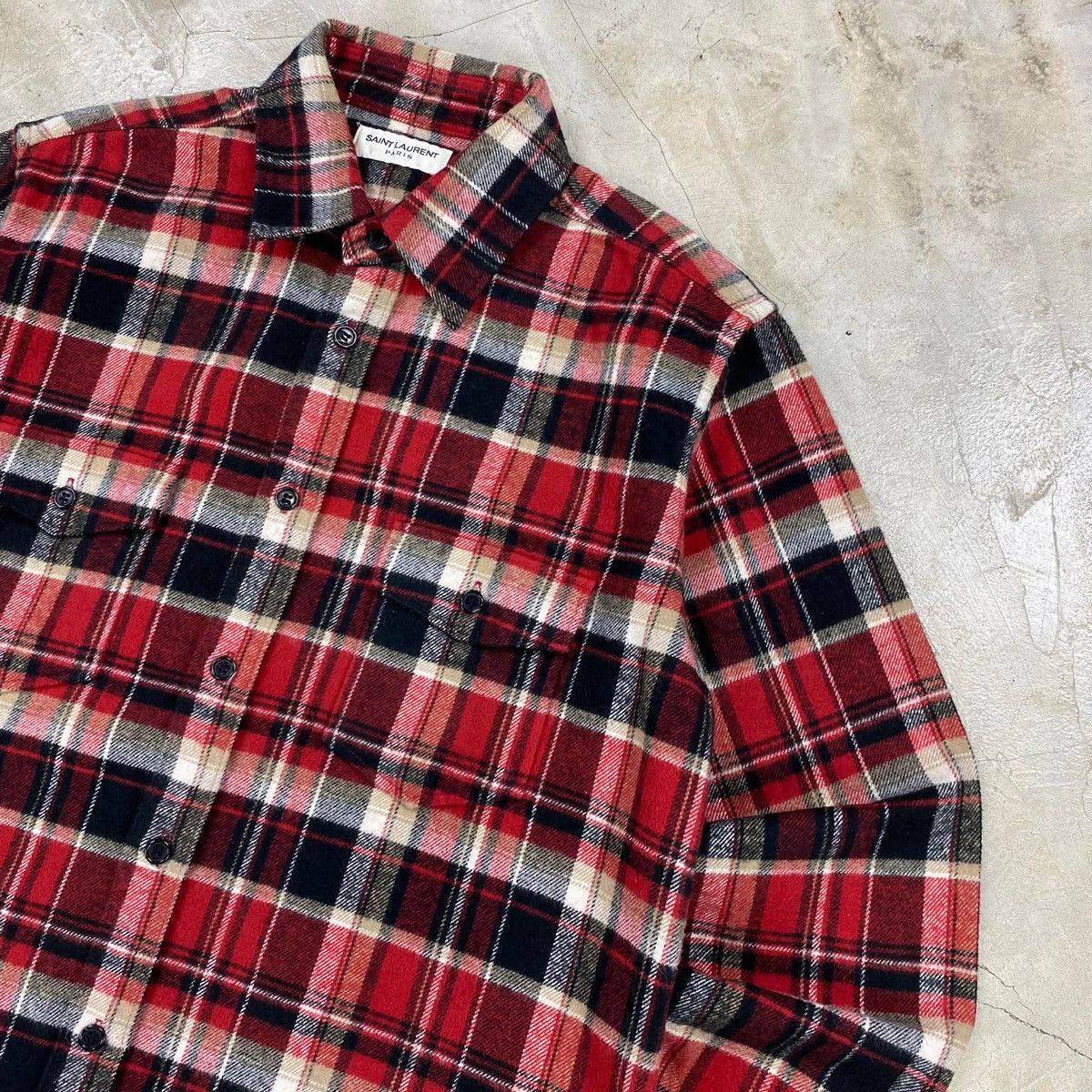 Saint Laurent Paris FW2018 Flannel Shirt Size US XS / EU 42 / 0 - 2 Thumbnail
