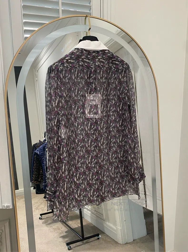 Chanel Chanel 23-year-old green silk printed shirt Size XXS / US 00 / IT 34 - 2 Thumbnail