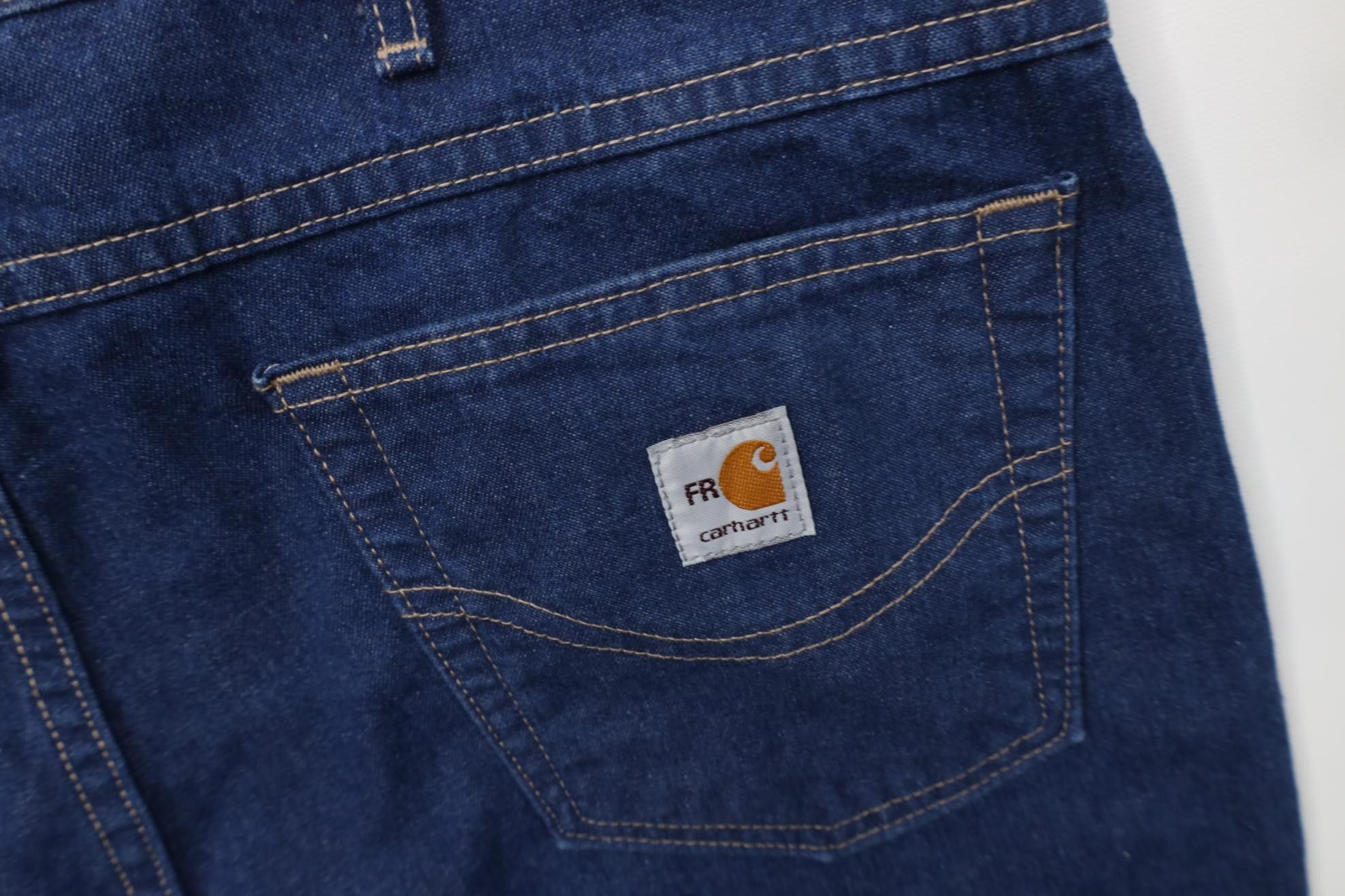Carhartt Carhartt FR Resistant Work Wide Leg Denim Jeans USA Blue Size US 36 / EU 52 - 16 Thumbnail