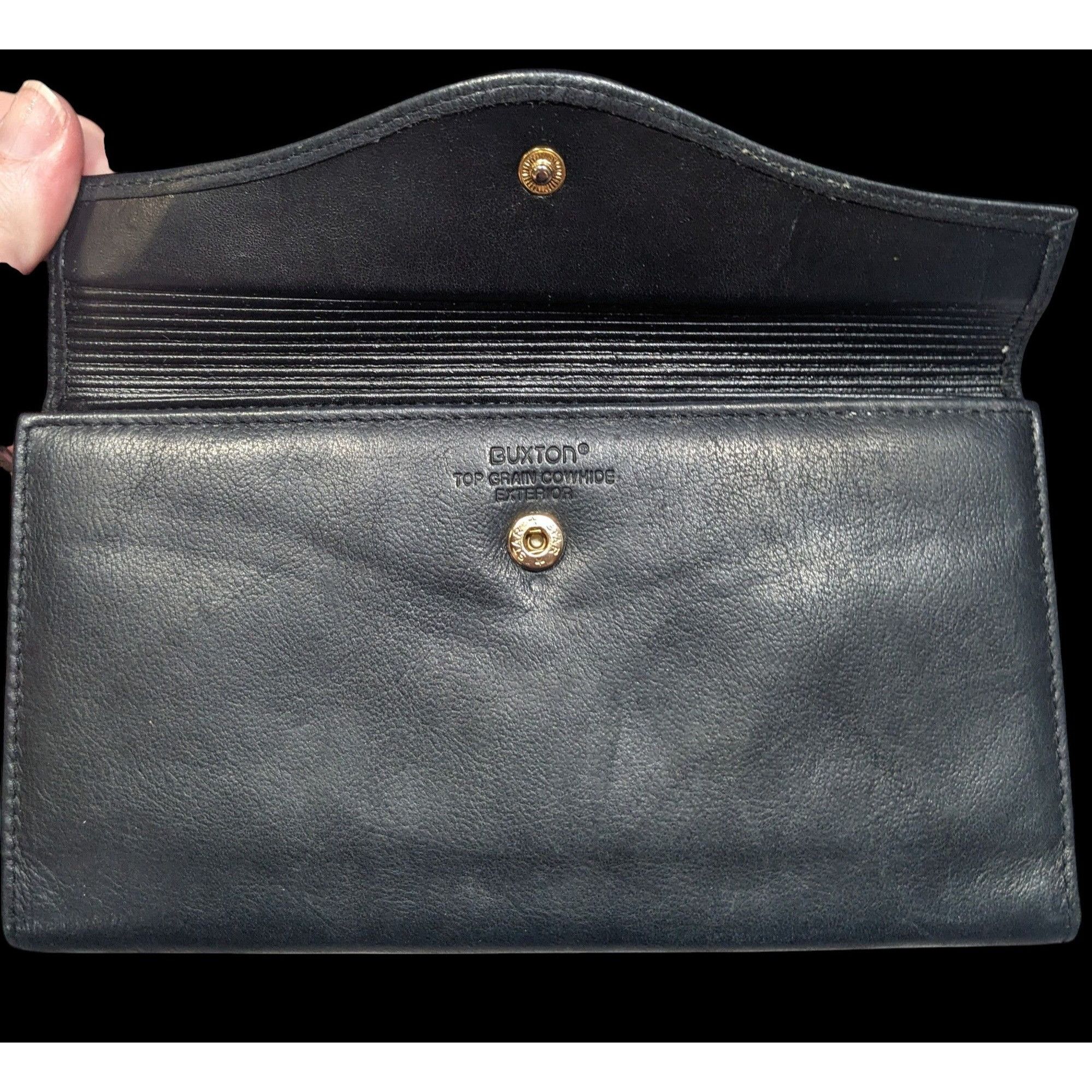 Other Vintage Buxton Leather Black Wallet With Attached Coin Pouch Size ONE SIZE - 3 Thumbnail