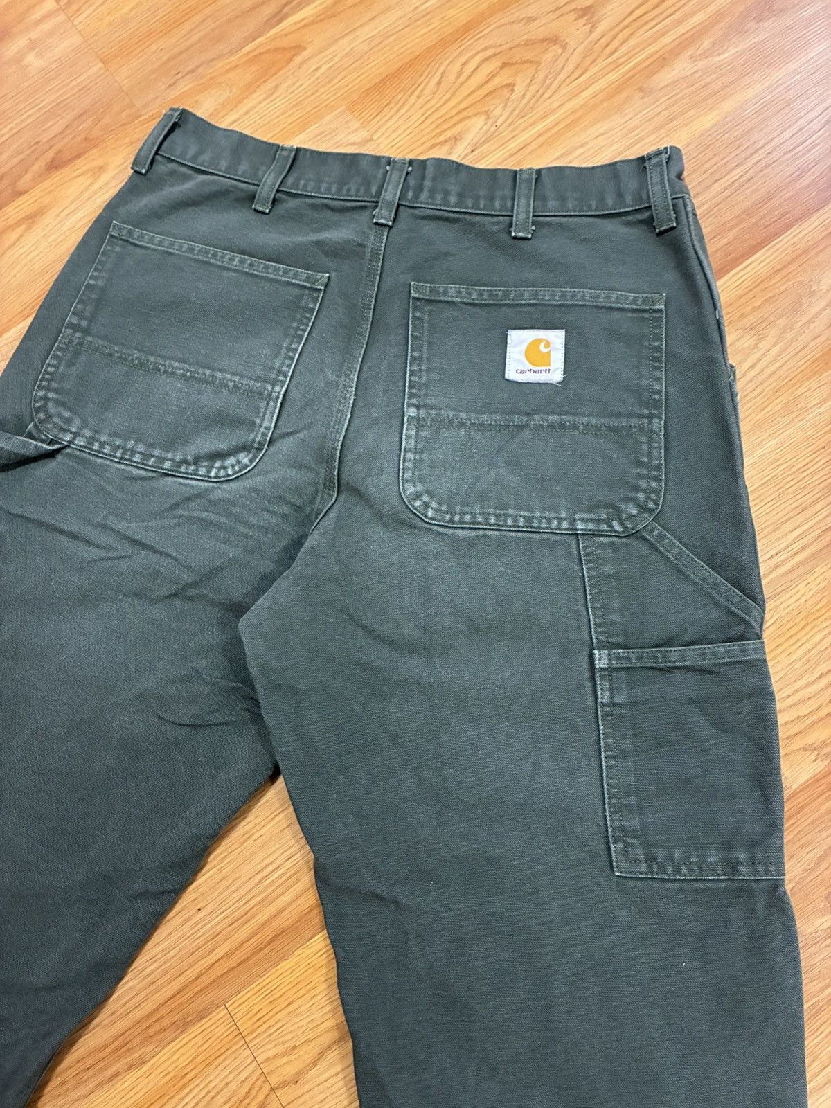 Carhartt Wip 31x32 Carhartt WIP Double Knee Stone Washed Canvas Pant Fade Size US 31 - 15 Thumbnail