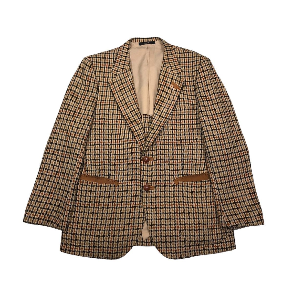 Japanese Brand 🔥VINTAGE DAKS LONDON COATS LEATHER PARTS POCKETS NOVA CHECK Size US S / EU 44-46 / 1 - 1 Thumbnail