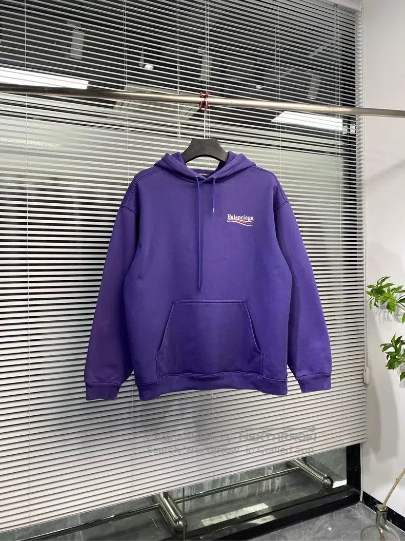 Balenciaga Balenciaga Coca-Cola Wave Print Logo Blue Hoodie Sweatshir Size US L / EU 52-54 / 3 - 2 Thumbnail
