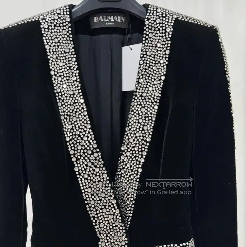 Balmain Balmain Black Cotton Blend Logo Jacket . Size S / US 4 / IT 40 - 3 Thumbnail