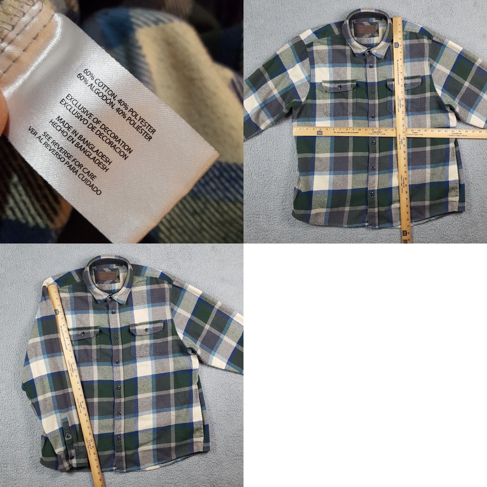 Orvis VINTAGE Orvis Button-Up Shirt Plaid Flannel Green XL Mens Casual 90s Retro Workwear Pockets Size US XL / EU 56 / 4 - 8 Thumbnail