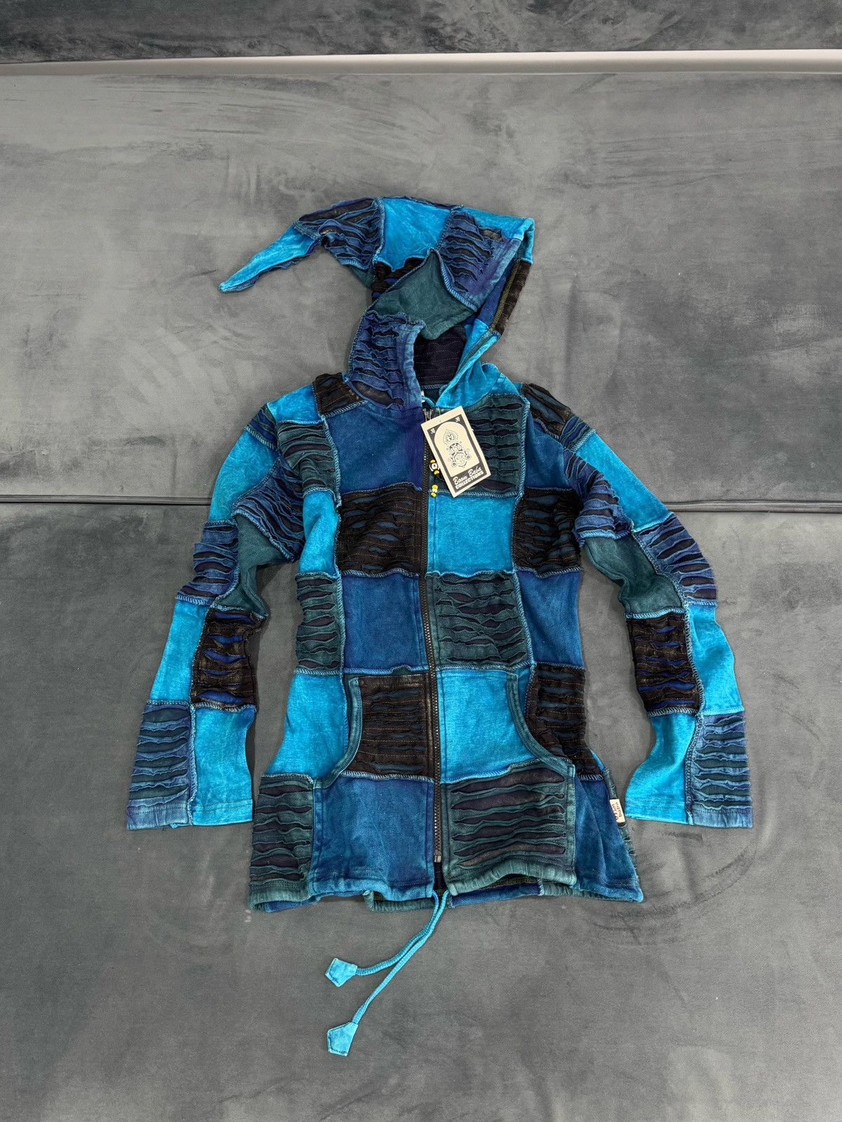 Other Y2K Patchwork Nepal New Distressed Zip Hoodie Size M / US 6-8 / IT 42-44 - 1 Thumbnail