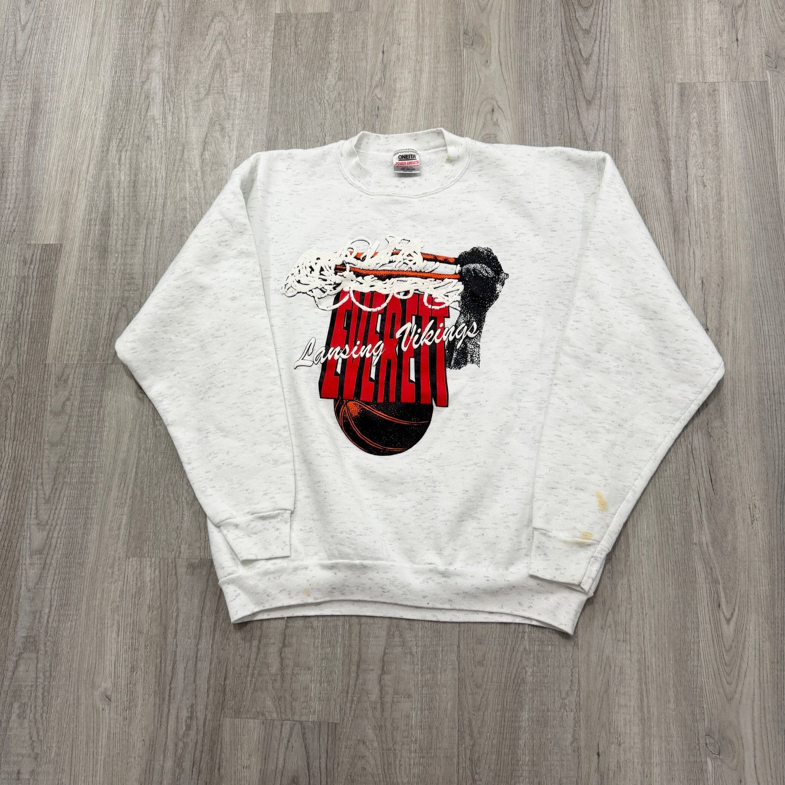 Vintage Vintage Lansing Everett Vikings Basketball Sweatshirt 2XL Size US XXL / EU 58 / 5 - 1 Thumbnail