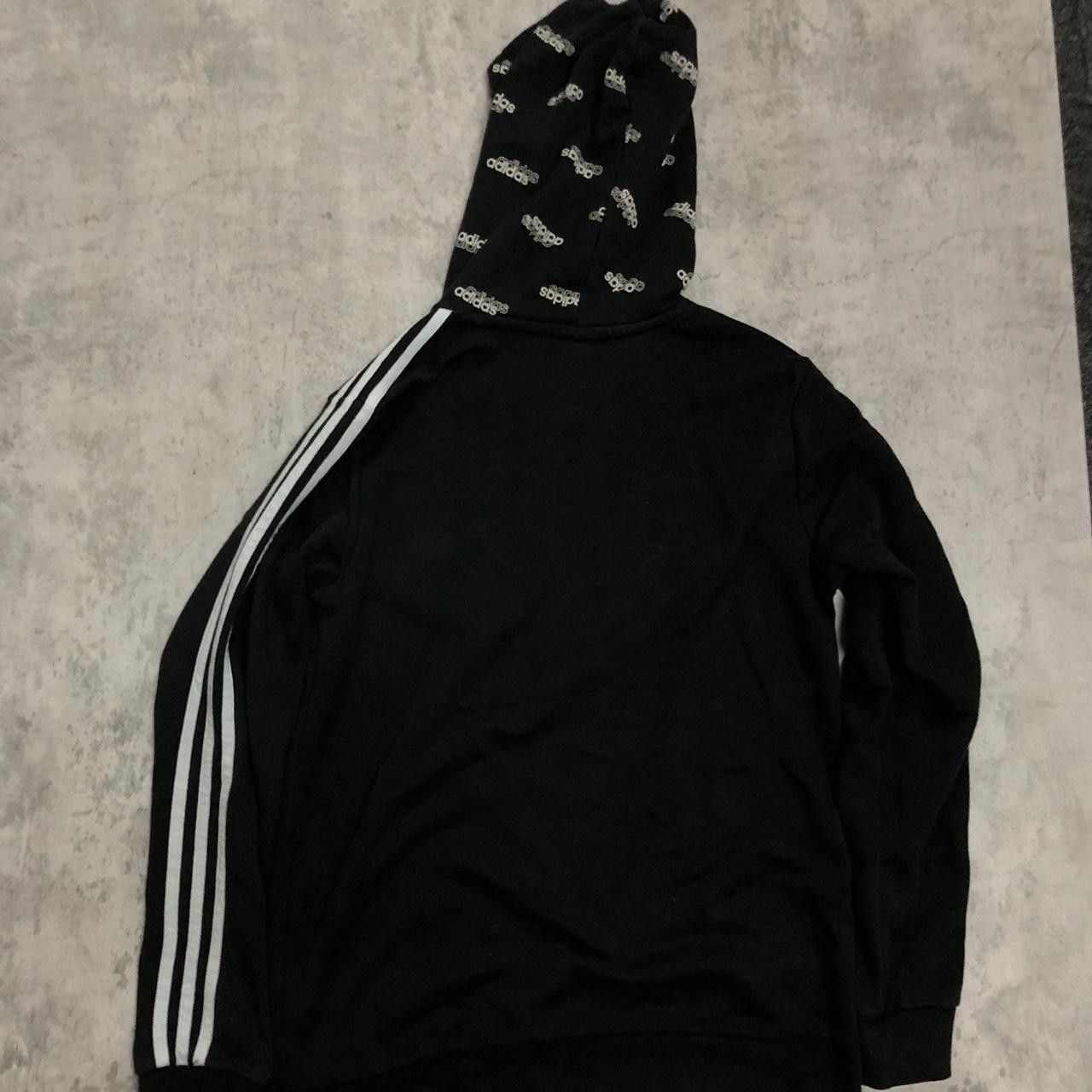 Adidas Black Adidas hoodie with white stripes on sleeve Size US M / EU 48-50 / 2 - 3 Thumbnail