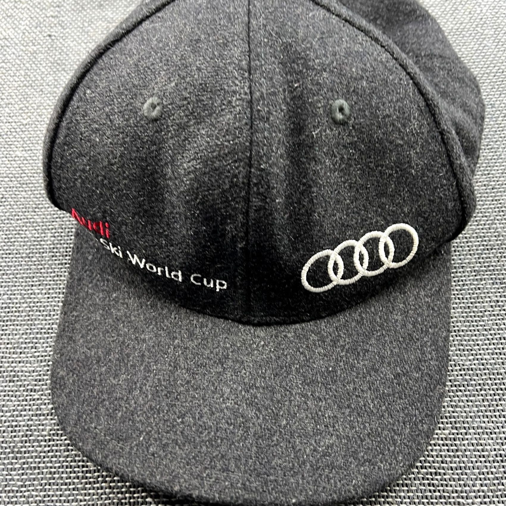 Vintage Audi Ski World Cup Cap One Size Adjustable Wool blend Gray FIS Fleece Hat Size US M / EU 48-50 / 2 - 3 Thumbnail