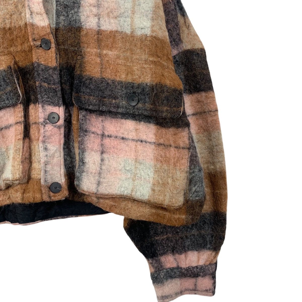 Zara ZARA Casualwear Designer Checkered Wool Crop Sweater Jacket Size L / US 10 / IT 46 - 6 Thumbnail
