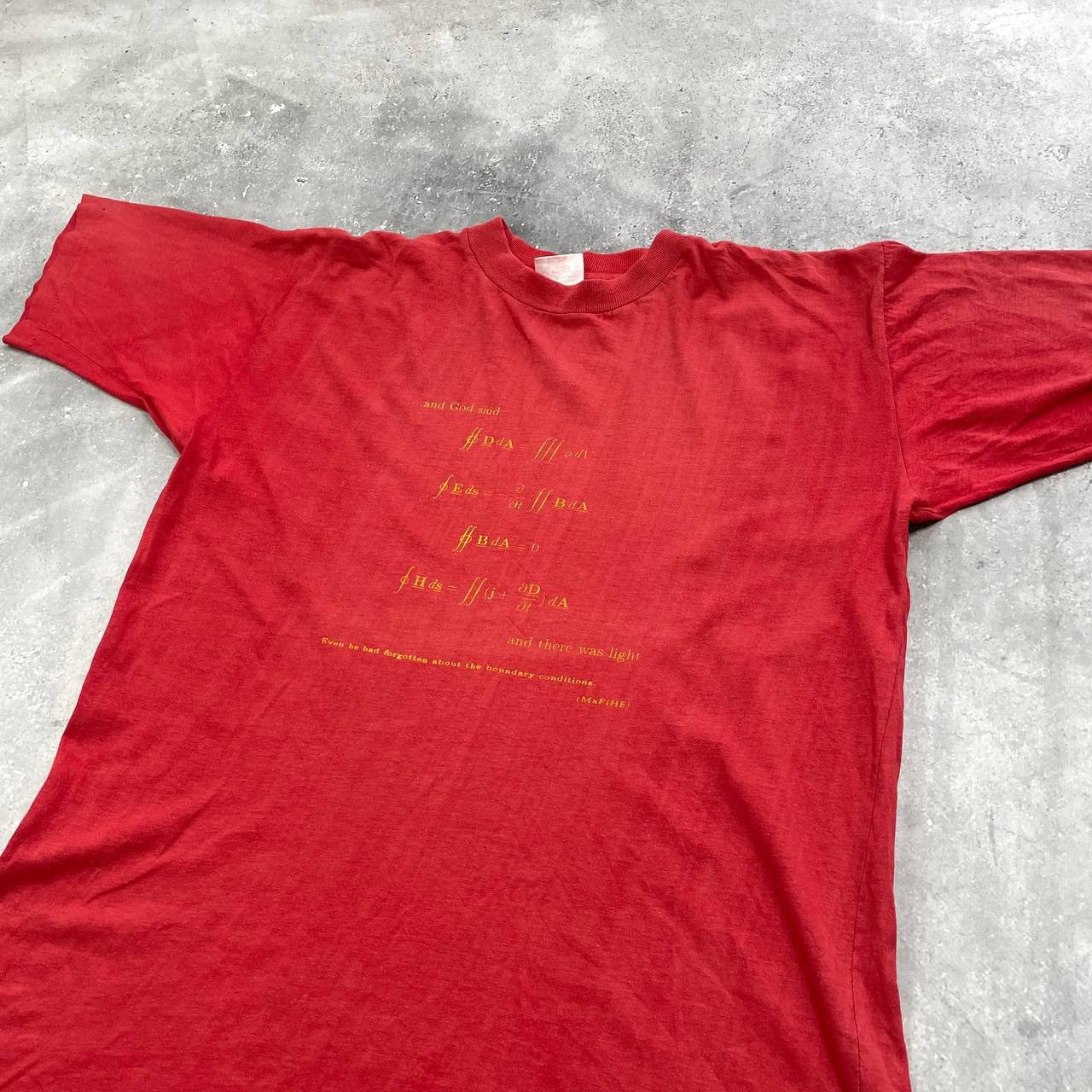 Band Tees × Vintage Vintage 90s Mathematics And God Said And There Light T Shirt Size US M / EU 48-50 / 2 - 17 Thumbnail