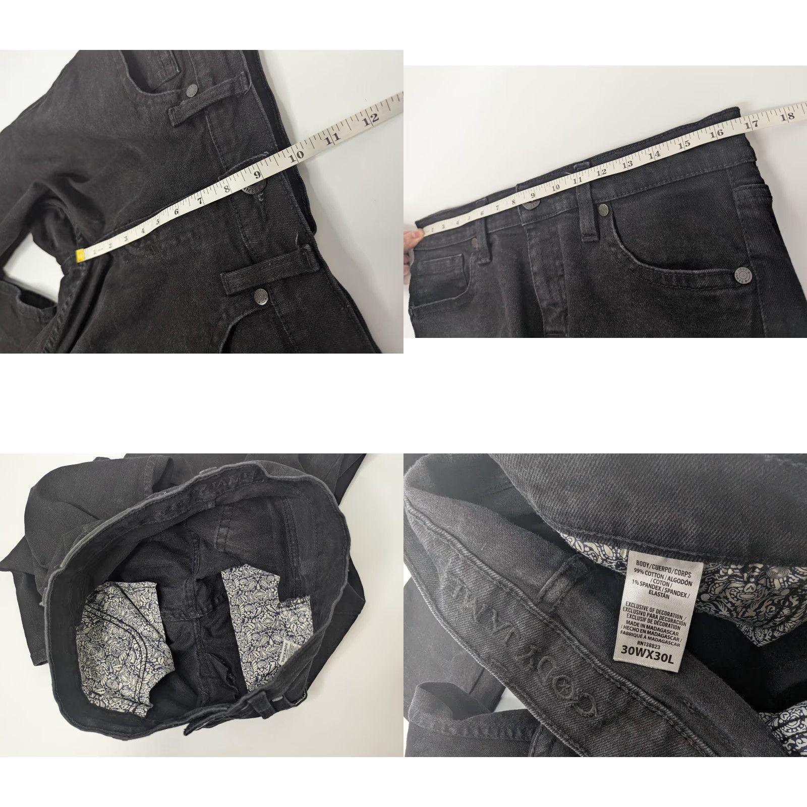 Cody James Cody James Night Rider Slim Straight Jeans Men’s 30x30 Black Wash Cowboy Western Shirt? Size US 32 / EU 48 - 8 Thumbnail