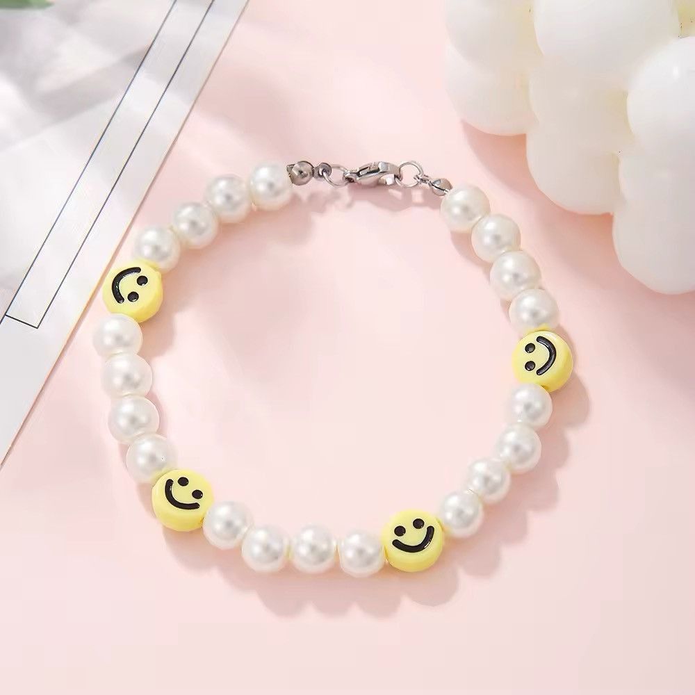 Jewelry Smiling Face Bead Bracelets Size ONE SIZE - 3 Thumbnail