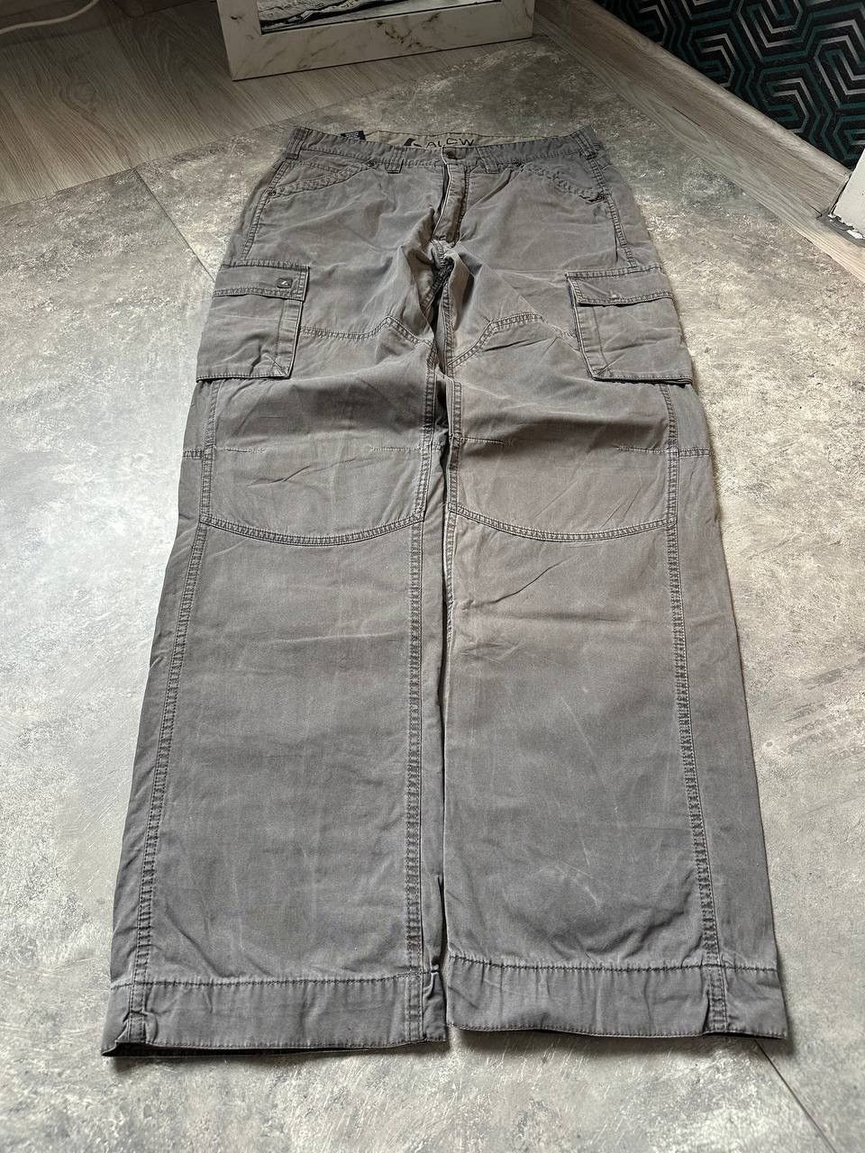 Pre-owned Avant Garde Baggy  Cargo Y2k Pants Maharishi Type In Grey