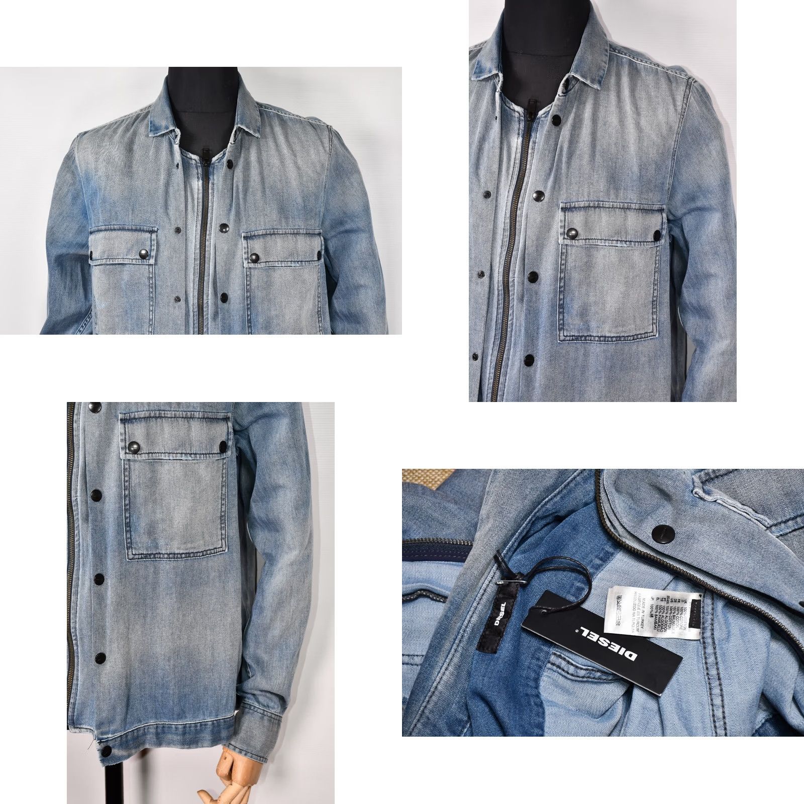 Diesel Diesel D-ZEY Denim Jacket Men's XL Blue Size US XL / EU 56 / 4 - 8 Thumbnail