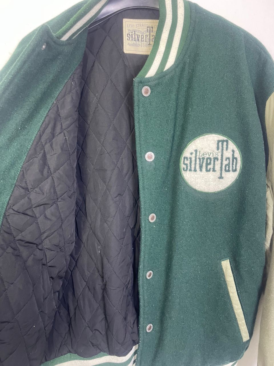 Levi's × Vintage Vintage 1990s Levis Silver Tab Varsity Jacket Size US S / EU 44-46 / 1 - 3 Thumbnail