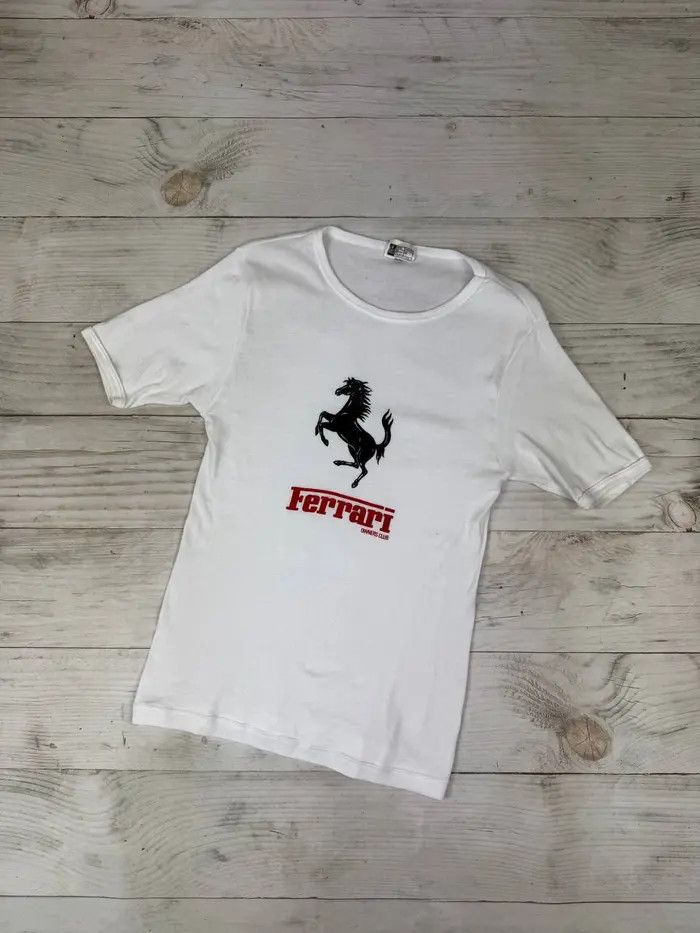Ferrari Vintage Ferrari T-Shirt 80s F1 Racing Big Logo Size US L / EU 52-54 / 3 - 1 Thumbnail