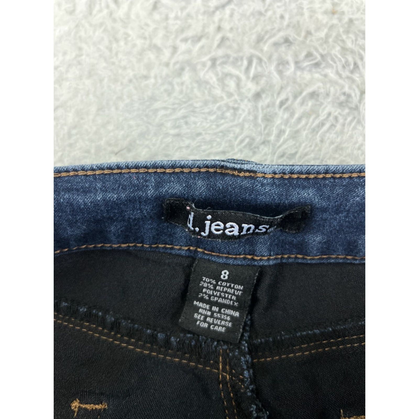 Vintage D Jeans Women's Jeans Skinny Mid Rise Blue Denim 8 Regular 26x24 Distressed 5-Pocket Cotton Blend Size 30" / US 8 / IT 44 - 3 Thumbnail
