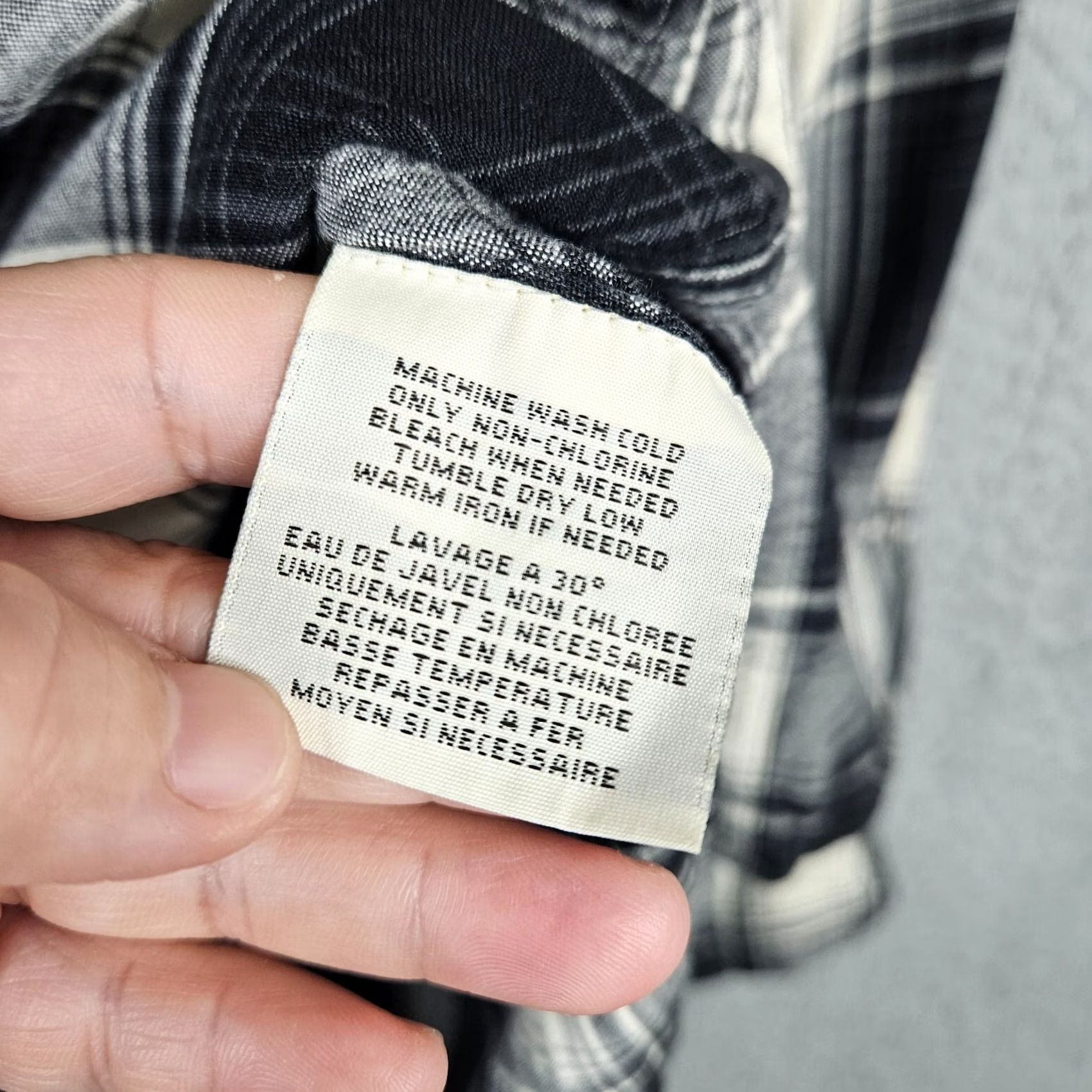 Vintage VINTAGE DENIM & SUPPLY RALPH LAUREN Women's Plaid Button-Up Shirt XS Gray Black Size XS / US 0-2 / IT 36-38 - 3 Thumbnail