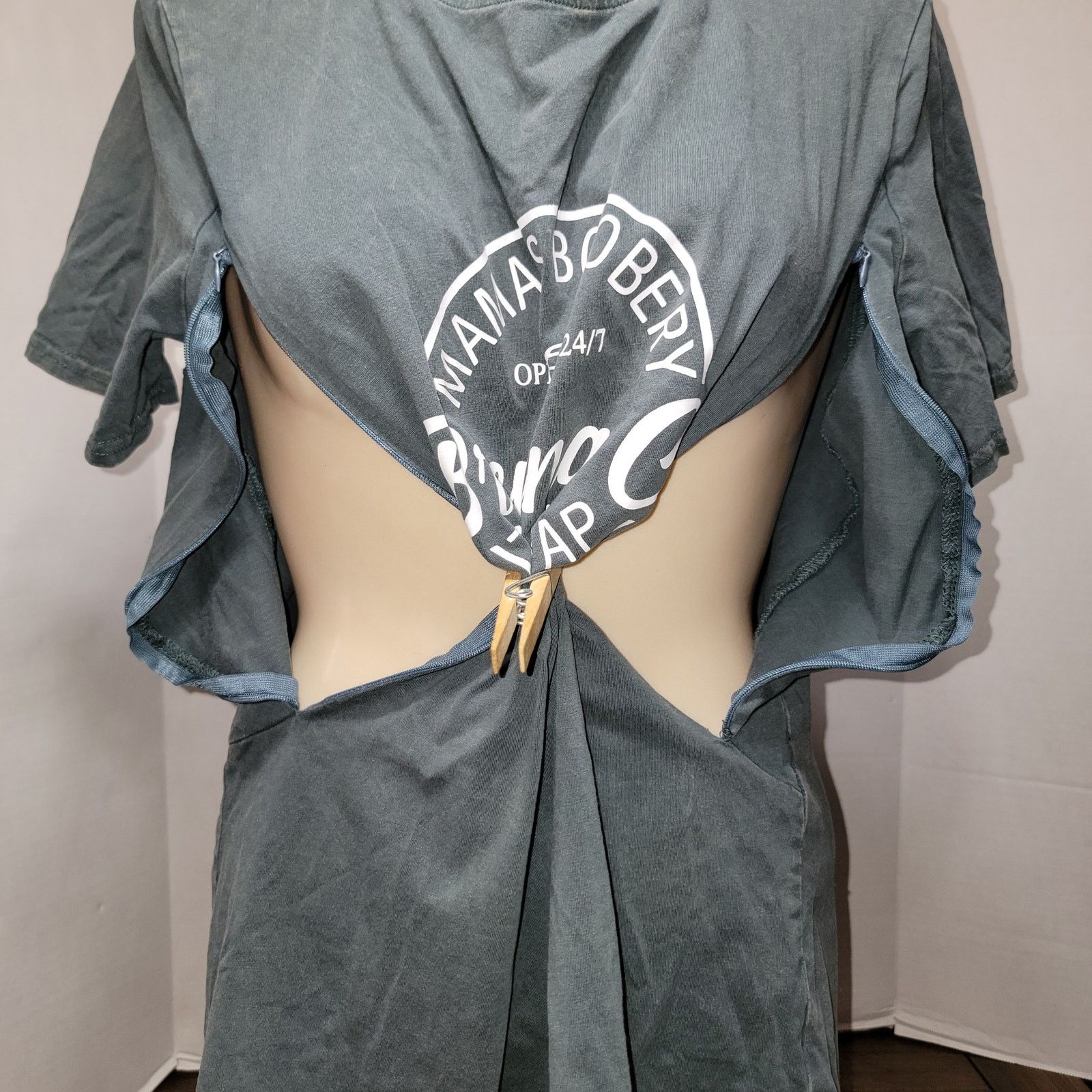 Other Nursing Tee w/ Zippers "Mama's Boobery Brewering Co" -Med Size M / US 6-8 / IT 42-44 - 4 Thumbnail