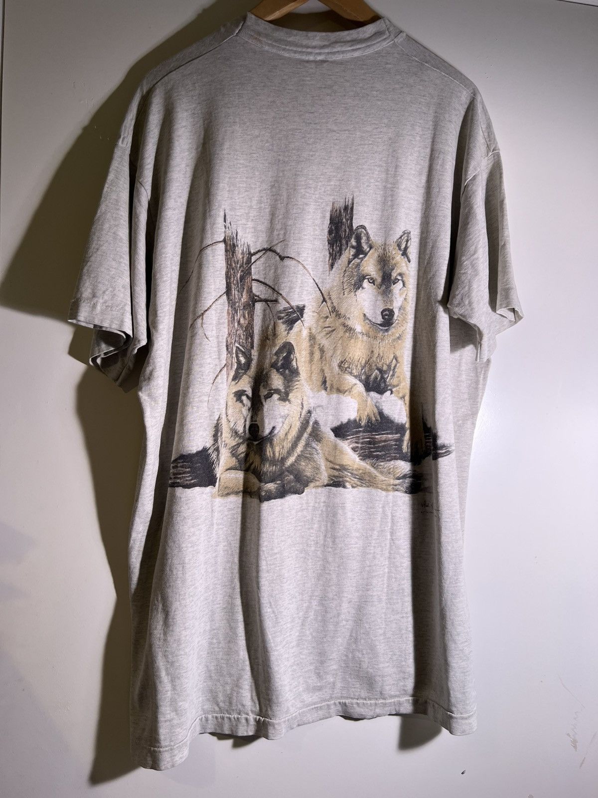 Vintage 90’s 2000’s Y2K VTG Vintage Wolves Wolf Alaska Retro T Shirt Size US XL / EU 56 / 4 - 2 Thumbnail