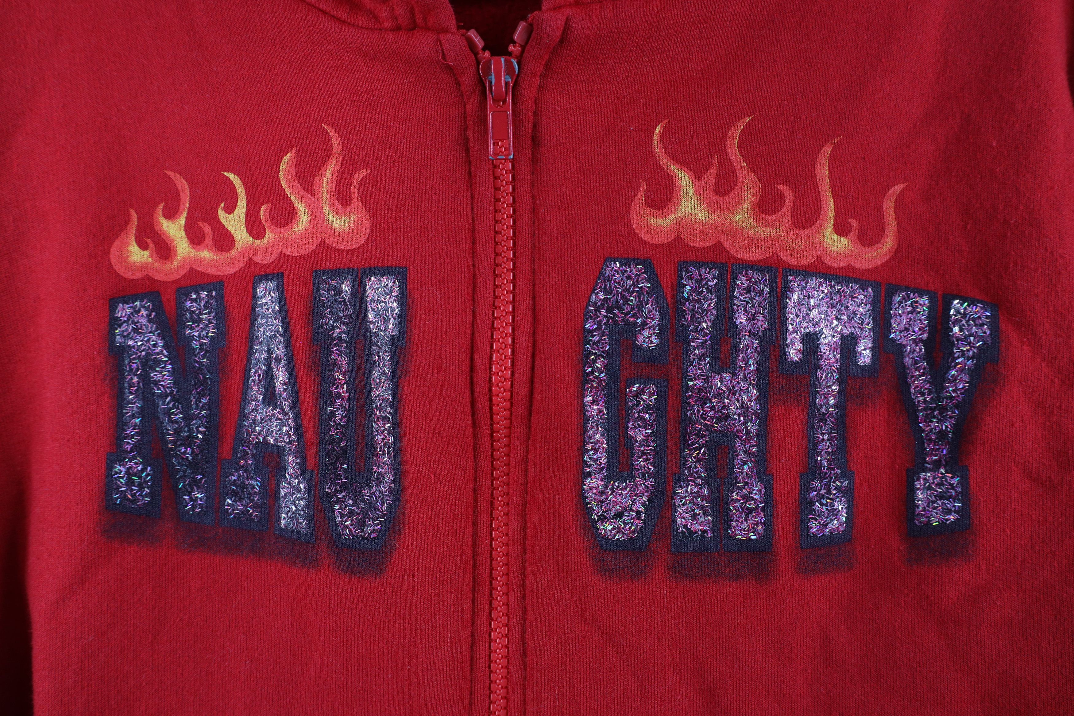 Vintage Vintage 90s Y2K Babydoll Naughty Fire Flames Zip Hoodie USA Size M / US 6-8 / IT 42-44 - 7 Thumbnail